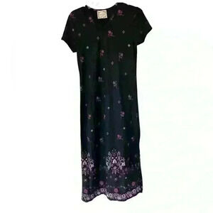Vintage 90’s  Floral Maxi Dress Size PM